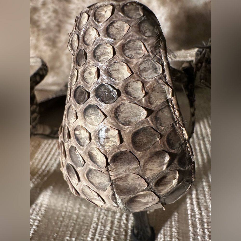 Stuart Weitzman for Mr. Seymor Vintage Snakeskin Strappy Heels - Picture 6 of 11